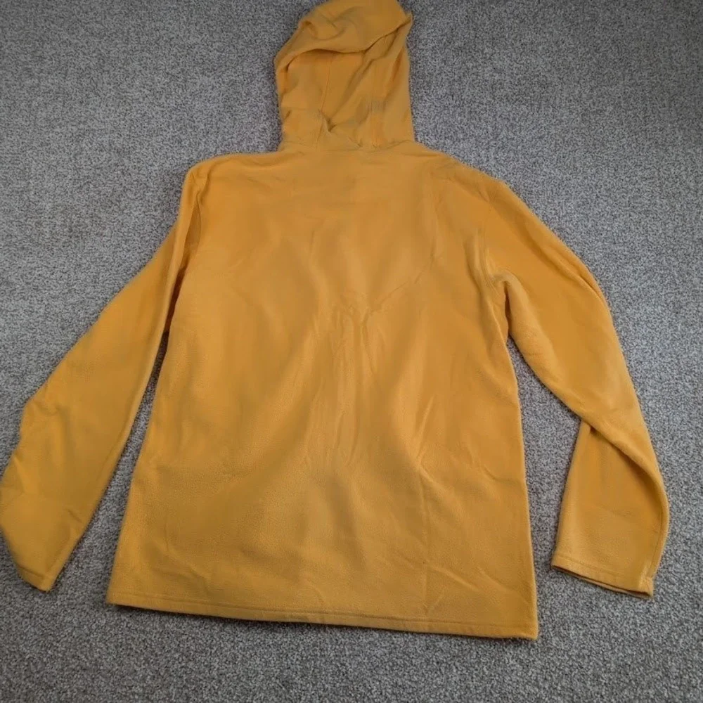 The North Face Mens Large Yellow Full Zip Fleece Hoodie‎ Jacket Coat